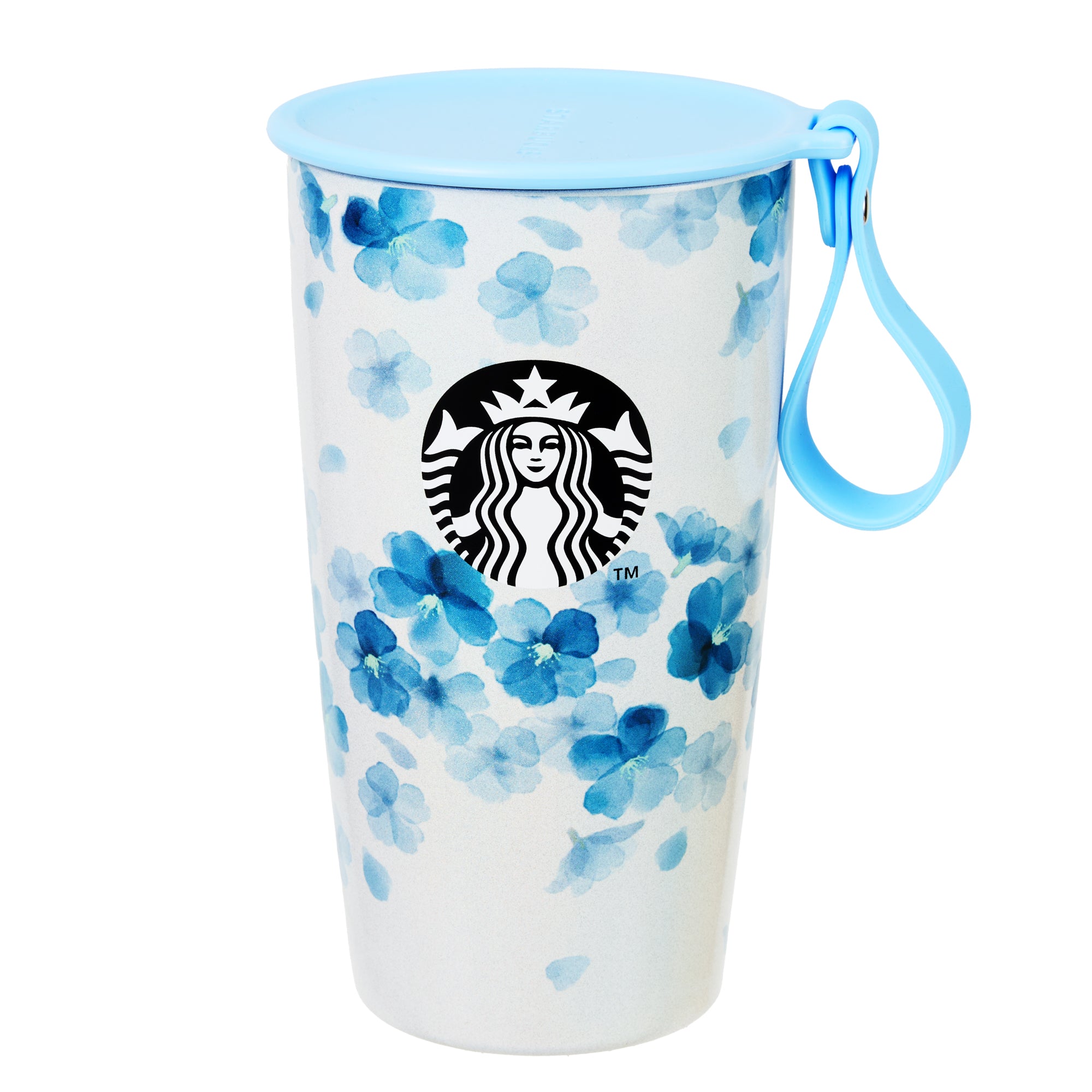 Starbucks Sakura 2026 Strap Cup Shape Stainless Steel Bottle Airy Blue