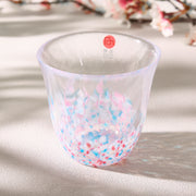 Sakura Cherry Blossom Glass Cup (Pink & Blue)