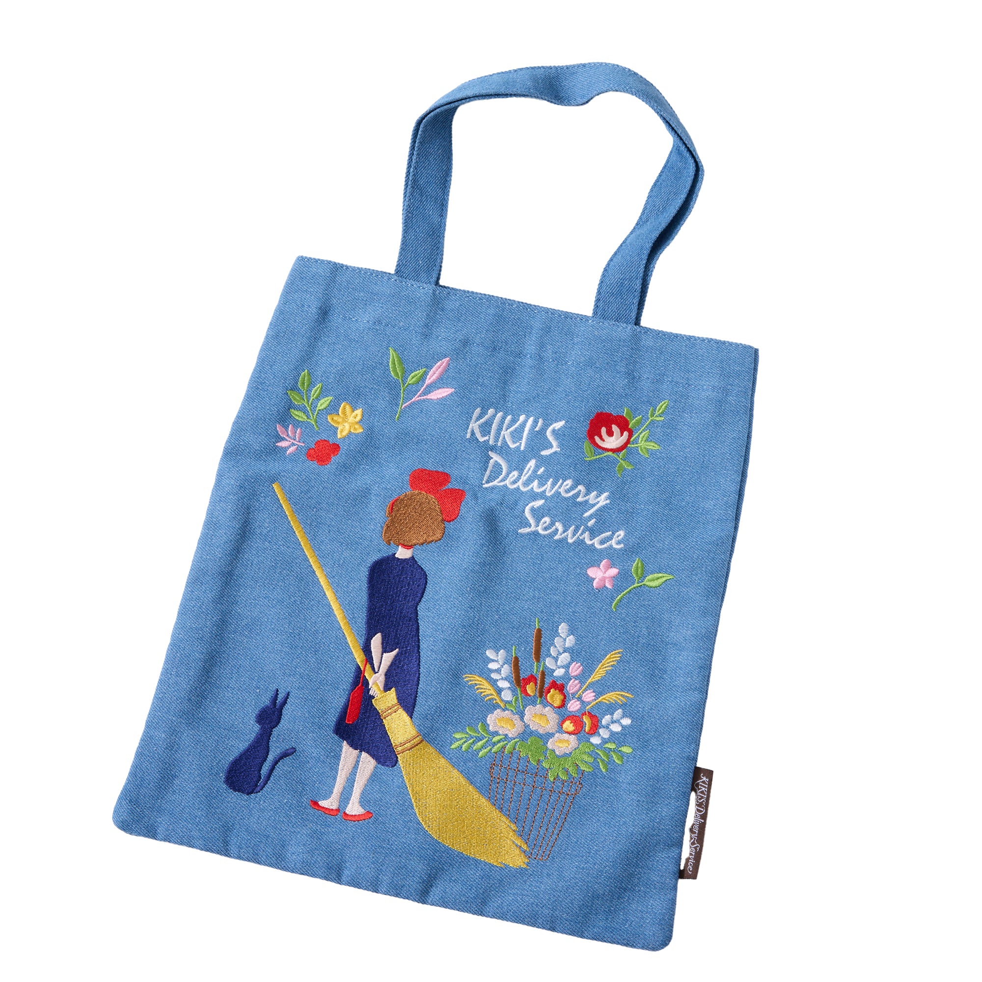 Kiki's Delivery Service Denim-Style Embroidered Tote Bag – Japan Haul