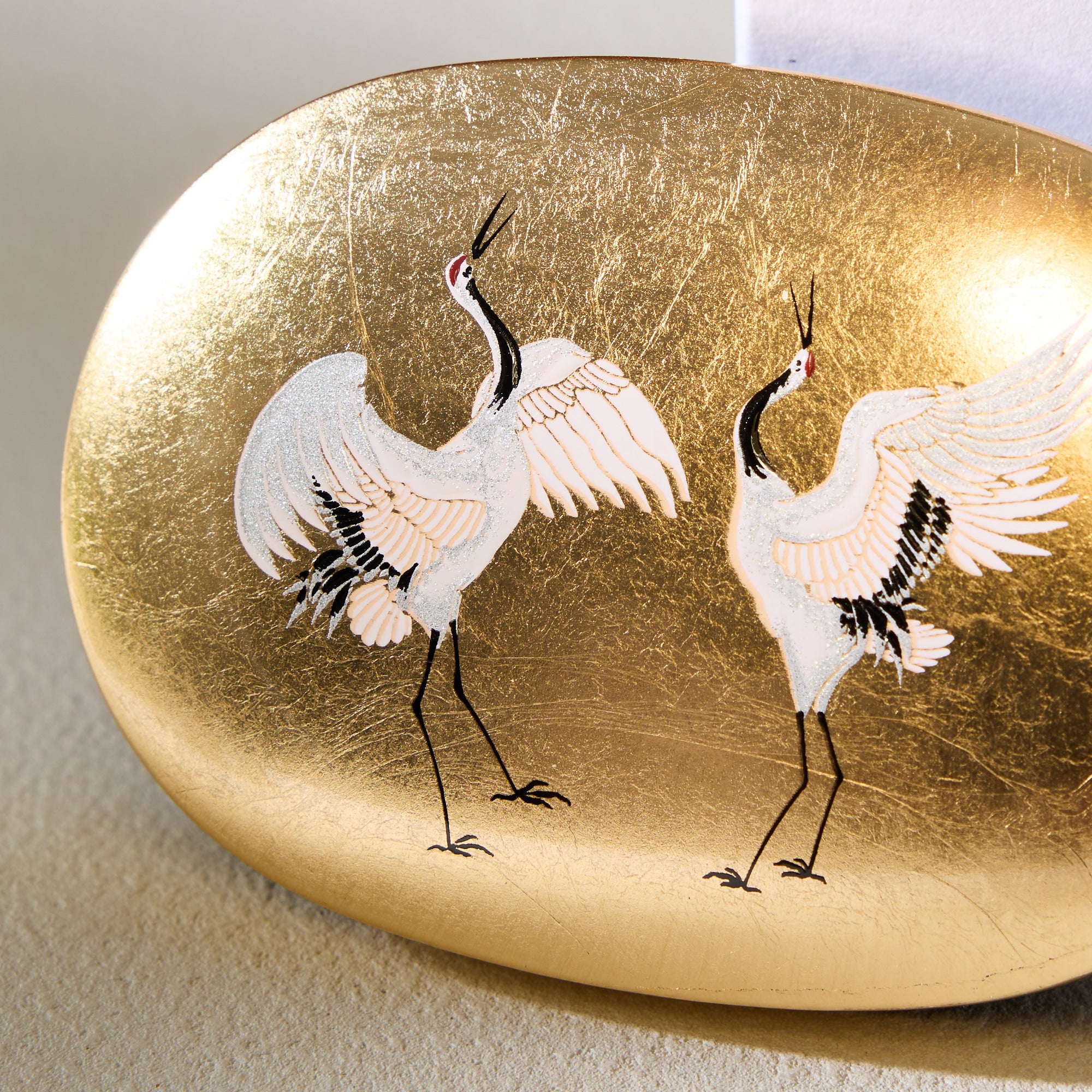 Gold Leaf Accessory Case - Crane