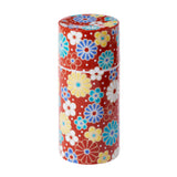 Kutani Ware Sake Flask & Cup Set - Flowers