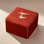 Two-tiered Ancient Vermilion Lacquered Box