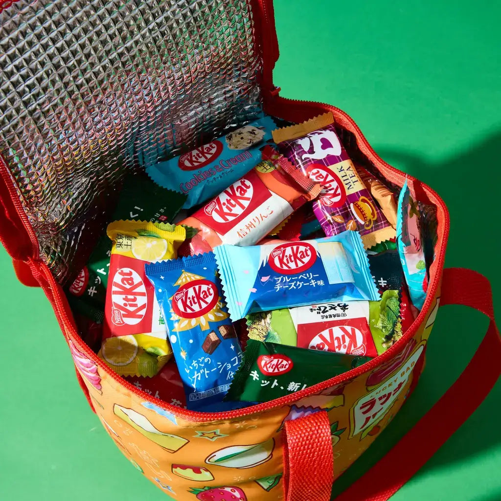 A big bag of Japanese KitKats. 