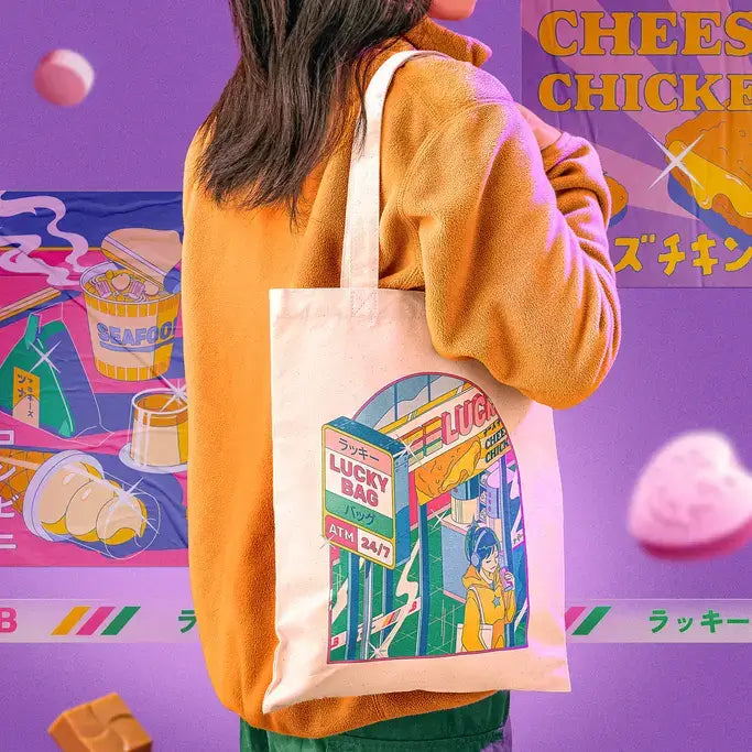A person carrying the Convenience Lucky Bag from Japan Haul. 