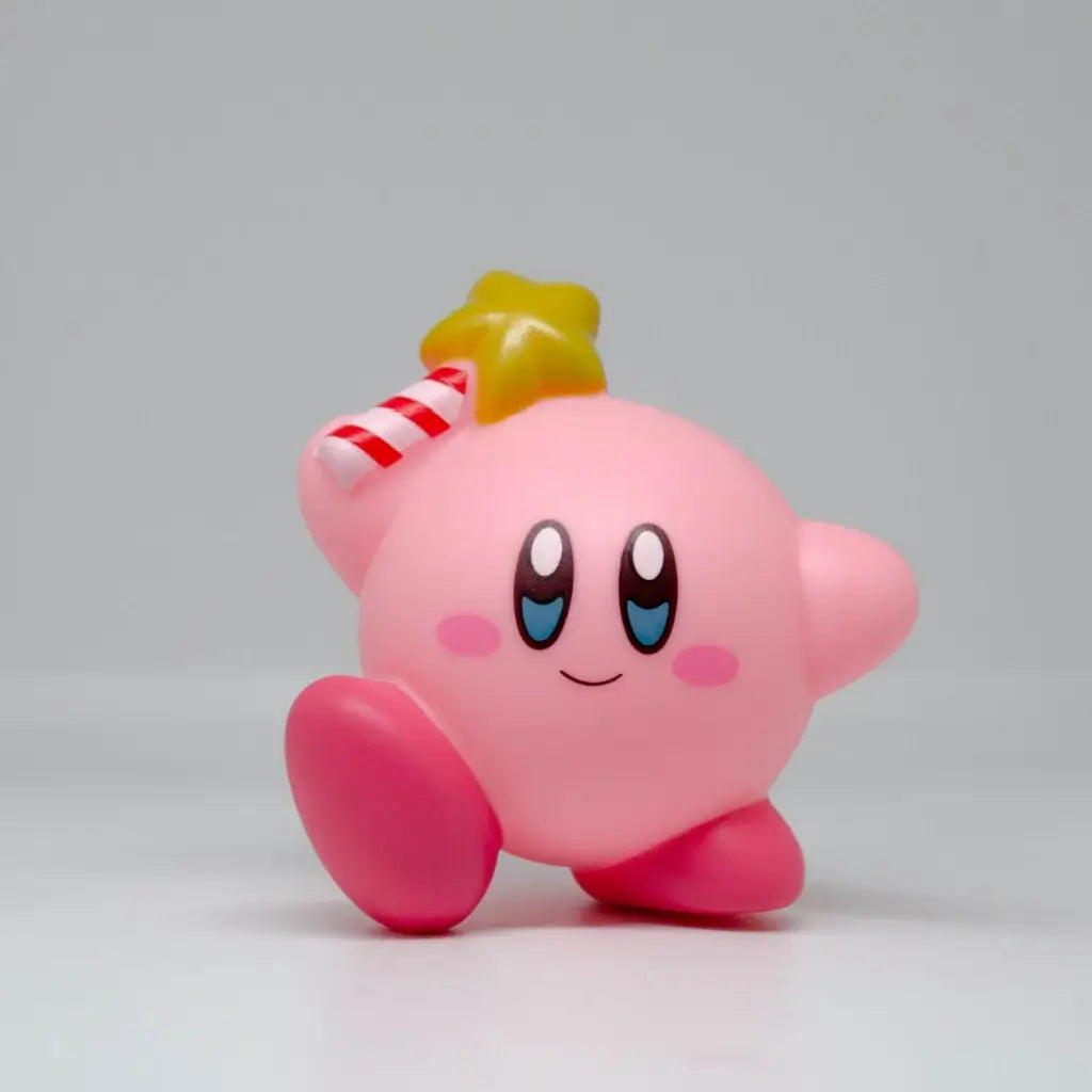 A Kirby figurine.