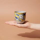 Yellow Floral Japanese Teacup