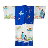 Japanese Kimono Robe - Navy Blue Maiko