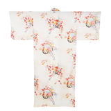 Japanese Kimono Robe - Floral Beige