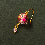 Japanese Cherry Blossom Bead Earrings - Pink