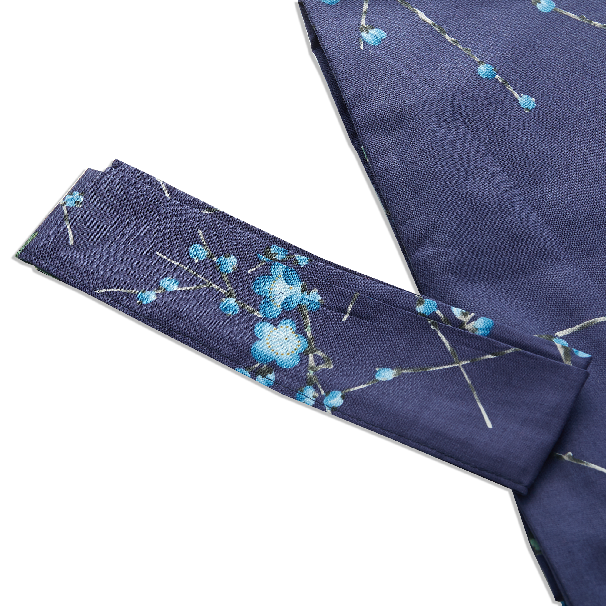 Japanese Kimono Robe - Navy Blue Bird