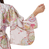 Japanese Kimono Robe - Pink Flowers