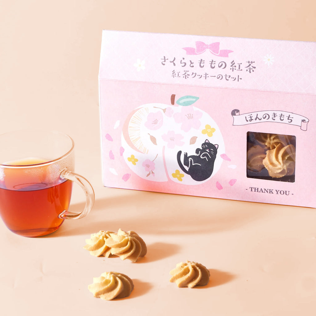 Sakura Peach Tea & Black Tea Cookies Gift Set