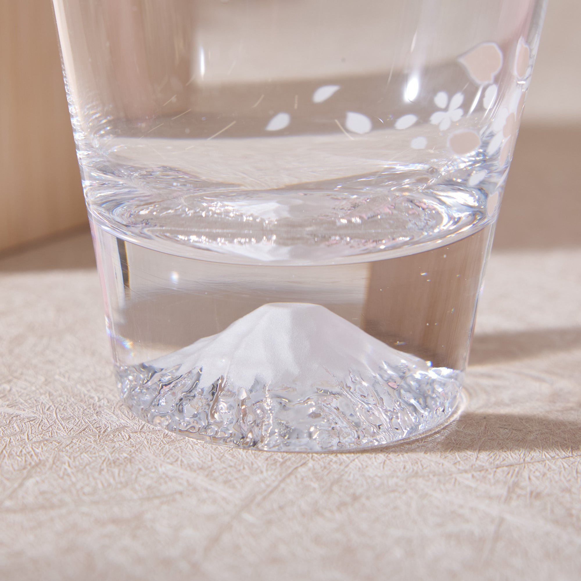 Color-Changing Mt. Fuji Sakura Rock Glass