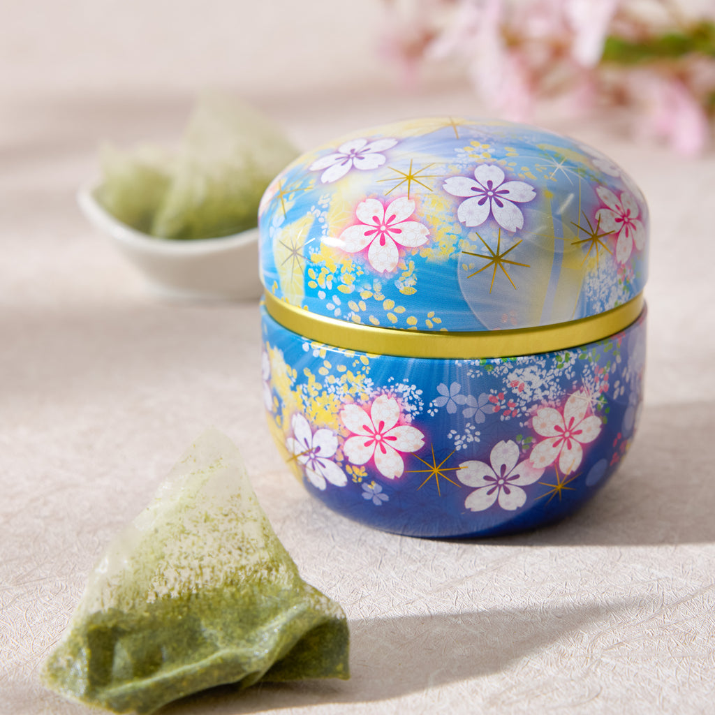 Suzuko Ryokucha Tea, Blue Sakura Canister (6 bags)