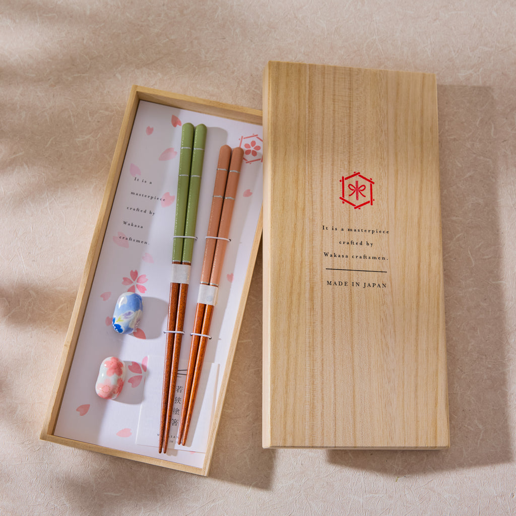 Sakura Chopsticks Gift Set (Green)