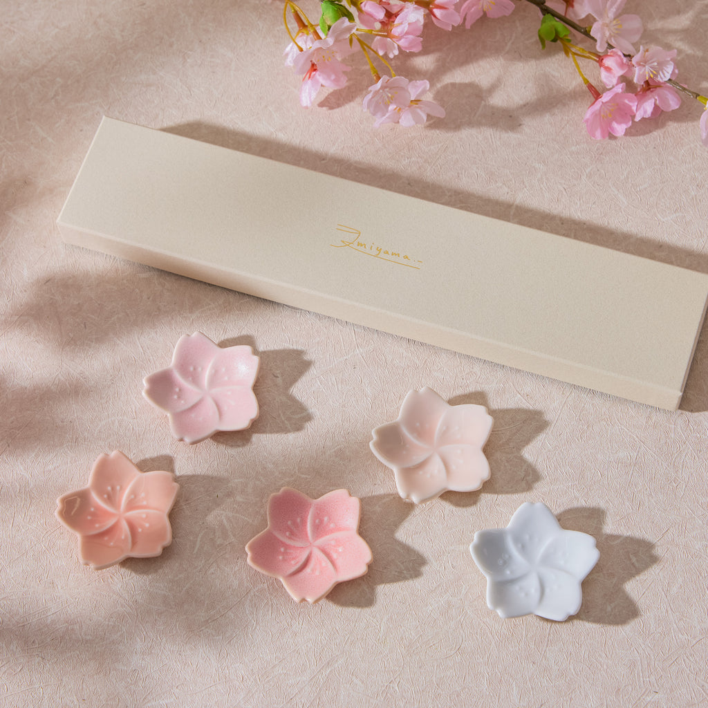 Miyama Sakura Chopstick Rest Set (5 pieces)