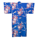 Japanese Kimono Robe (Blue Chrysanthemum & Peony)