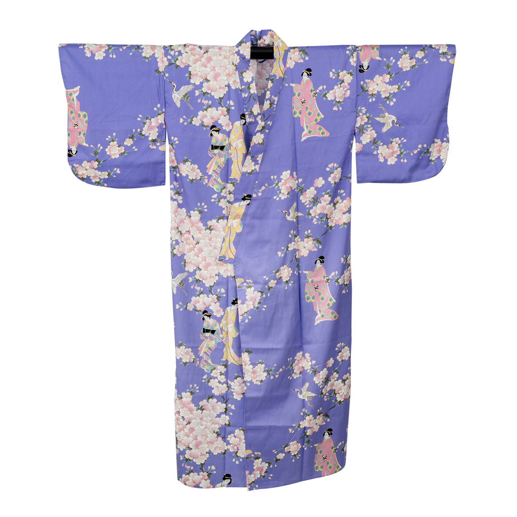 Japanese Kimono Robe (Purple Sakura)