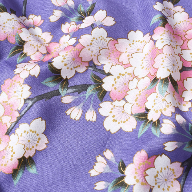 Japanese Kimono Robe (Purple Sakura)