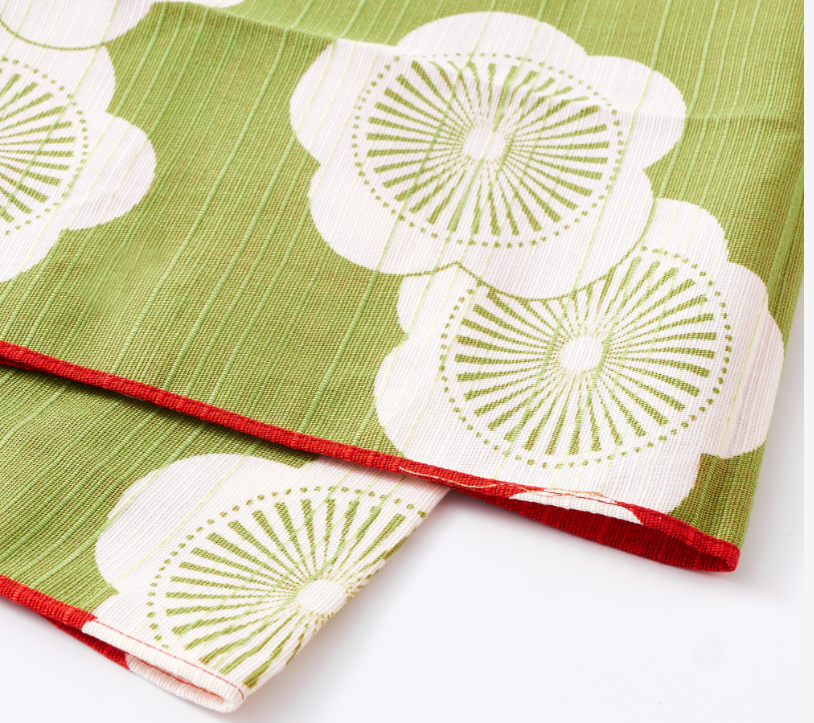 Plum Blossom Furoshiki (Red/Green) 5pcs set