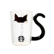 Starbucks Halloween 2025 Heat-Resistant Cat Glass Mug 296ml