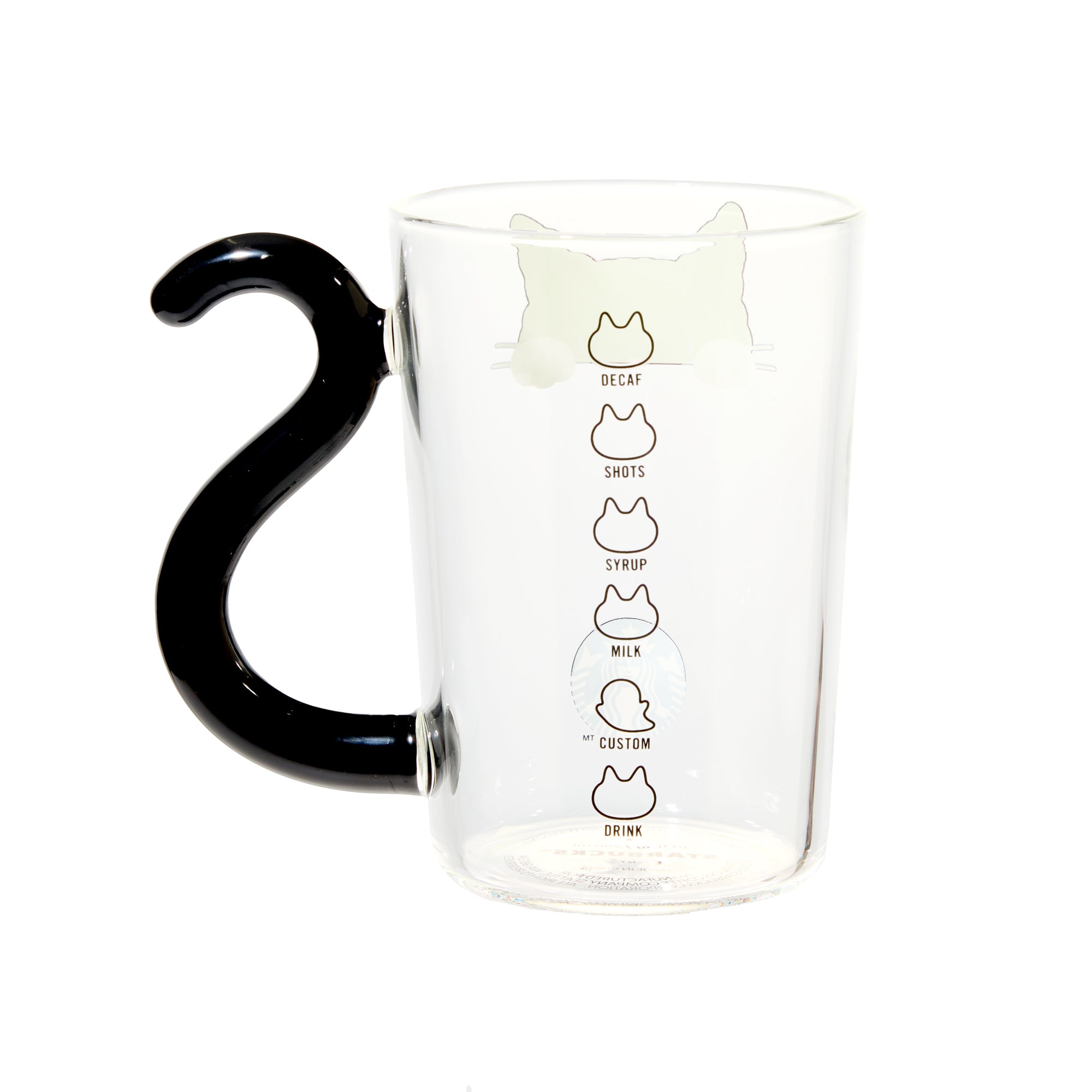 Starbucks Halloween 2025 Heat-Resistant Cat Glass Mug 296ml