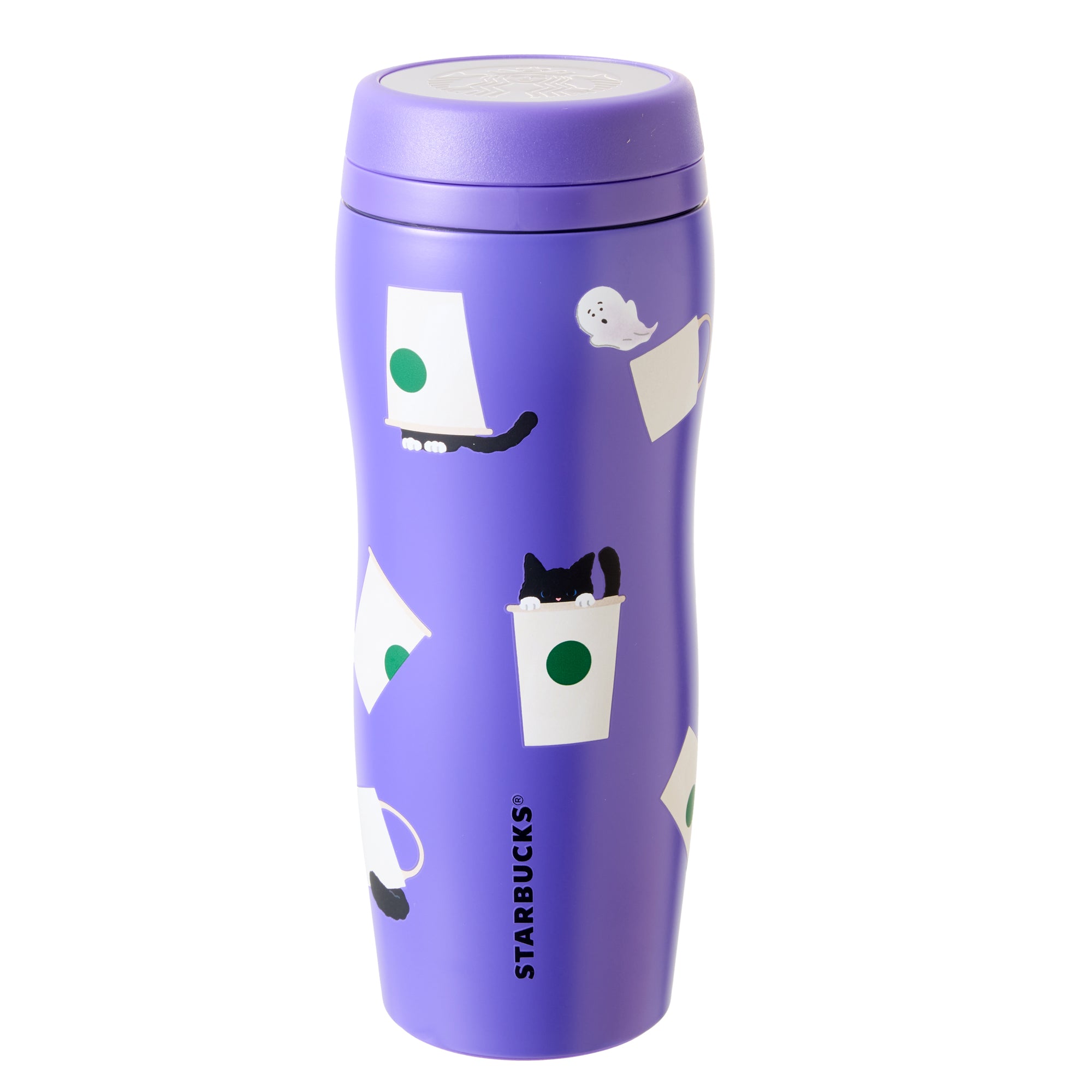 Starbucks Halloween 2025 Cat Curved Stainless Steel Bottle 355ml