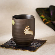 Tokoname Ware Tsukimi Rabbit Yunomi Teacup