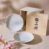 Sakura White Porcelain Plate Set (5 pieces)