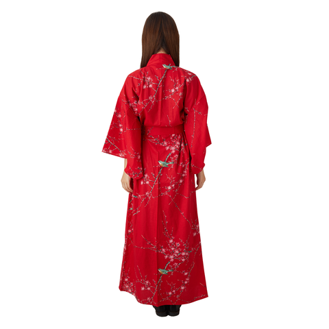 Japanese Kimono Robe - Red Bird