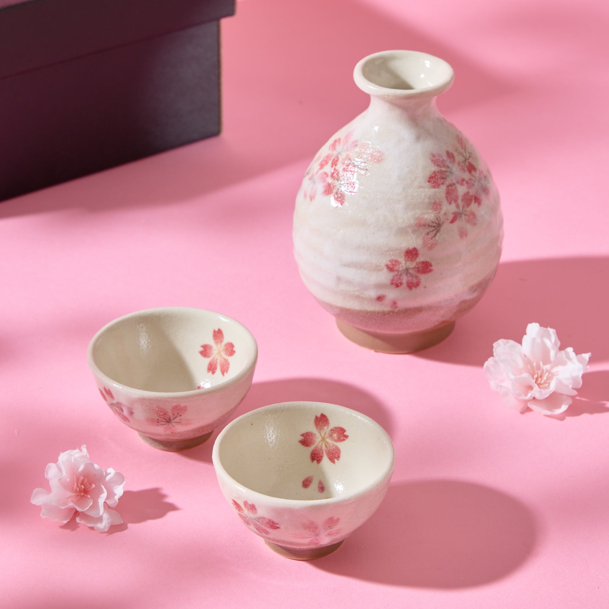 Sakura Mino Ware Sake Set