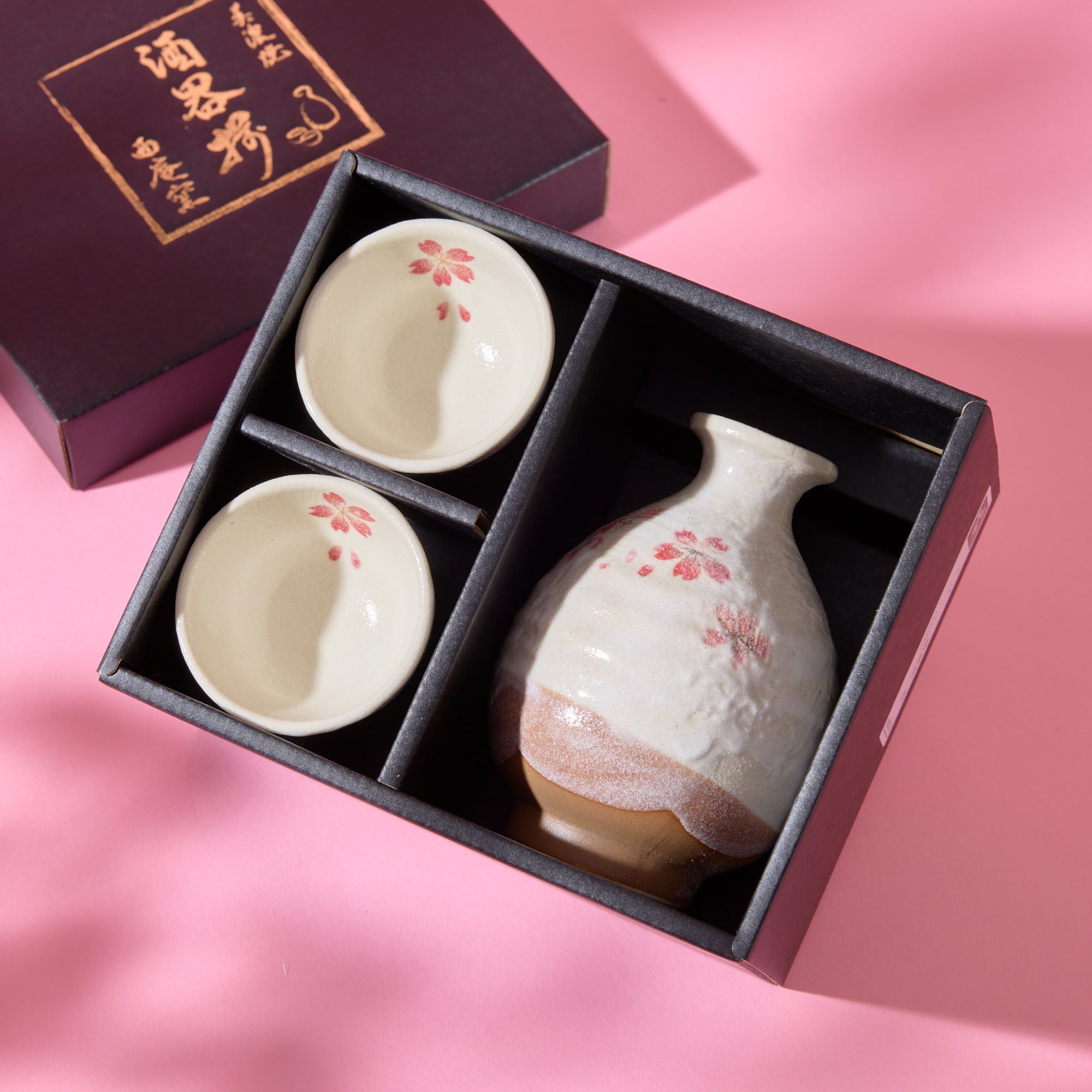 Sakura Mino Ware Sake Set