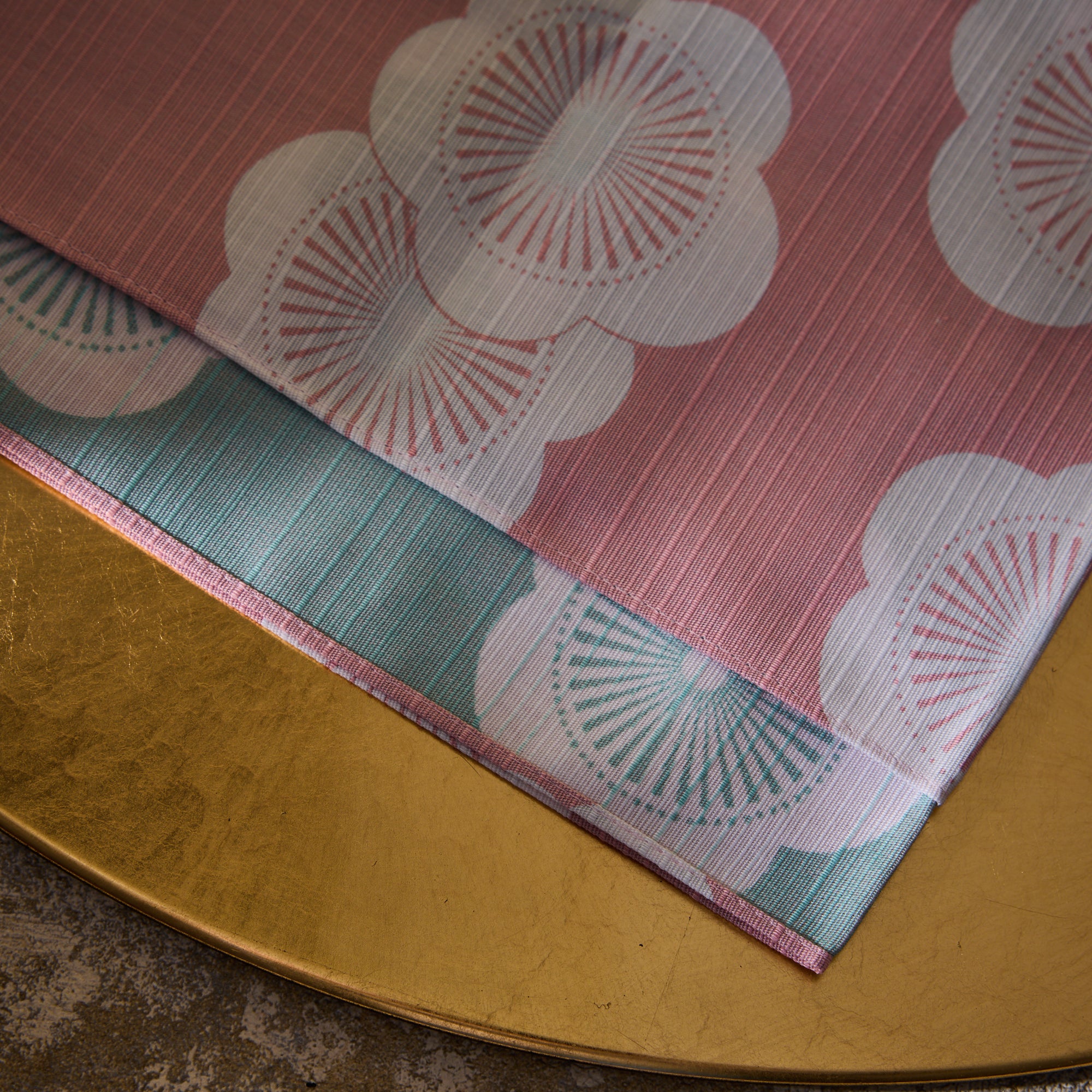 Plum Blossom Reversible Furoshiki (Pink/Blue) 5pcs set