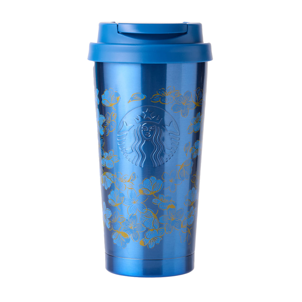 Starbucks Sakura 2025 Stainless Steel Bottle Tumbler Night Blue 473 ml