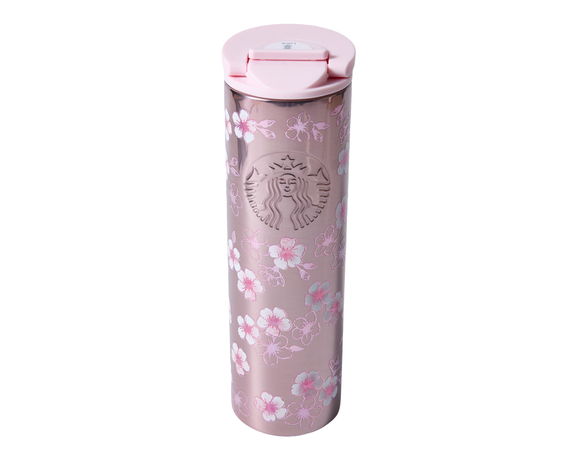 Starbucks Sakura 2026 Stainless Steel Bottle Metallic Light Pink 473ml
