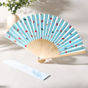Yuzen Folding Fan (Blue Goldfish)