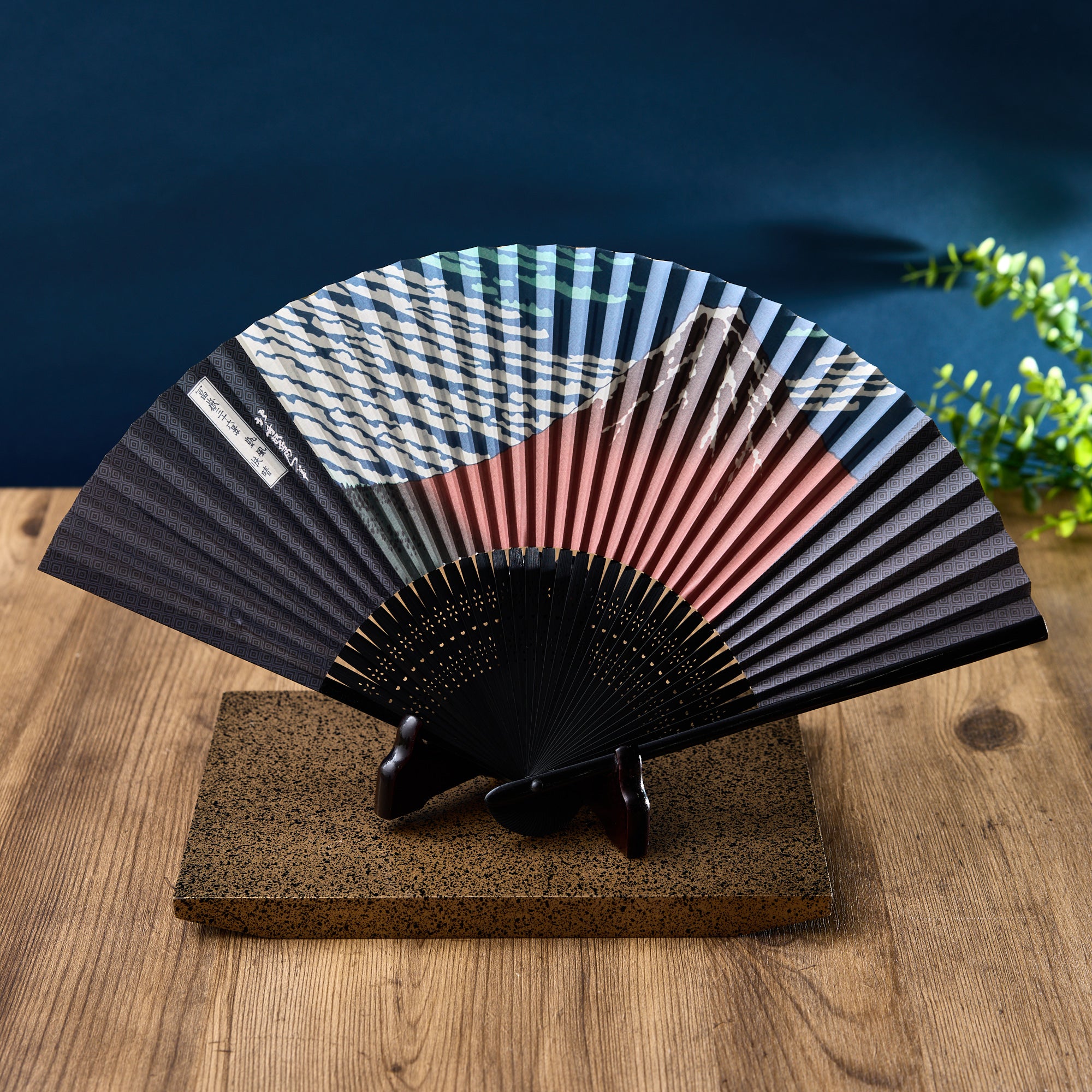 Red Mt. Fuji Sensu Fan