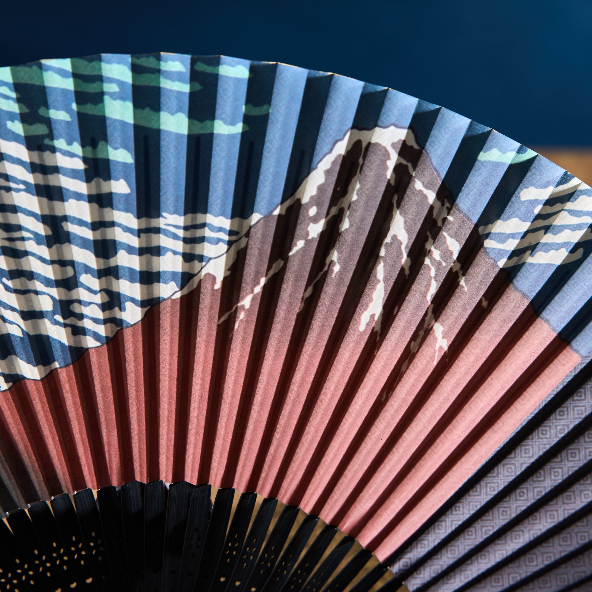 Red Mt. Fuji Sensu Fan
