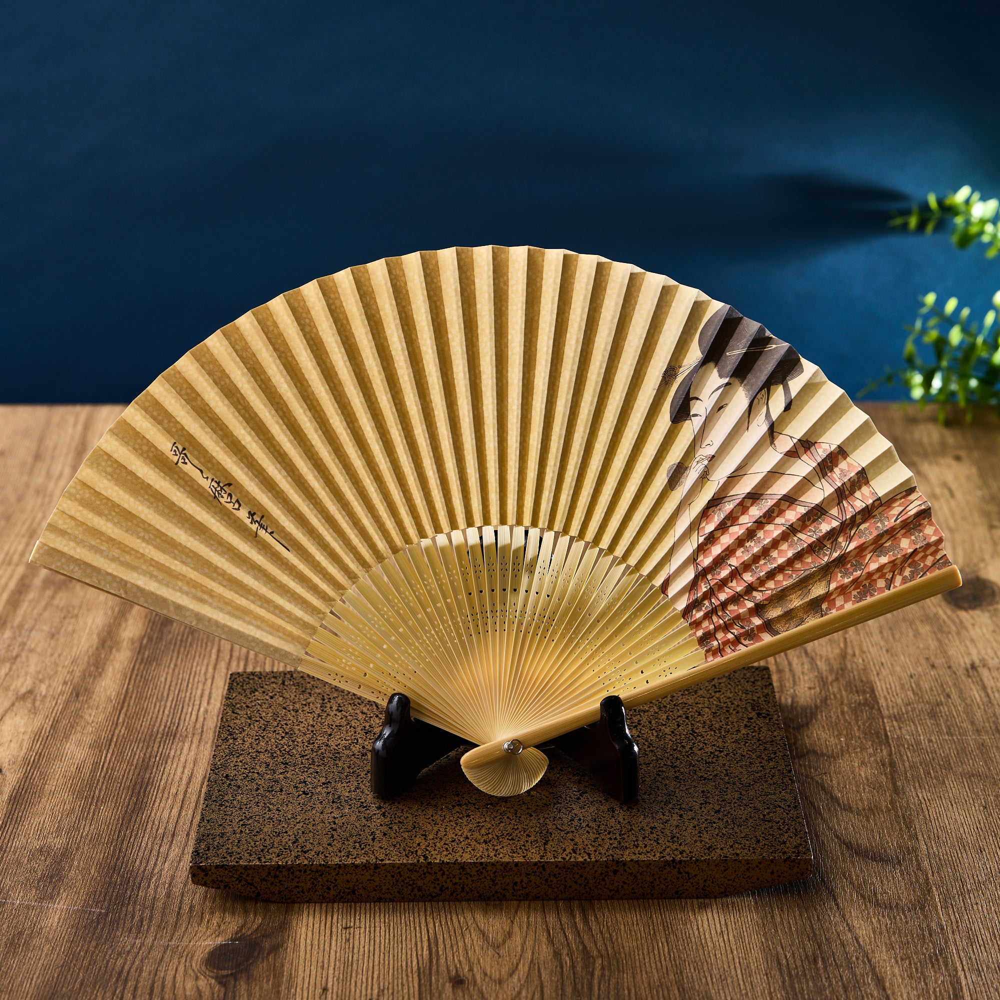 Utamaro Ukiyo-e Sensu Fan
