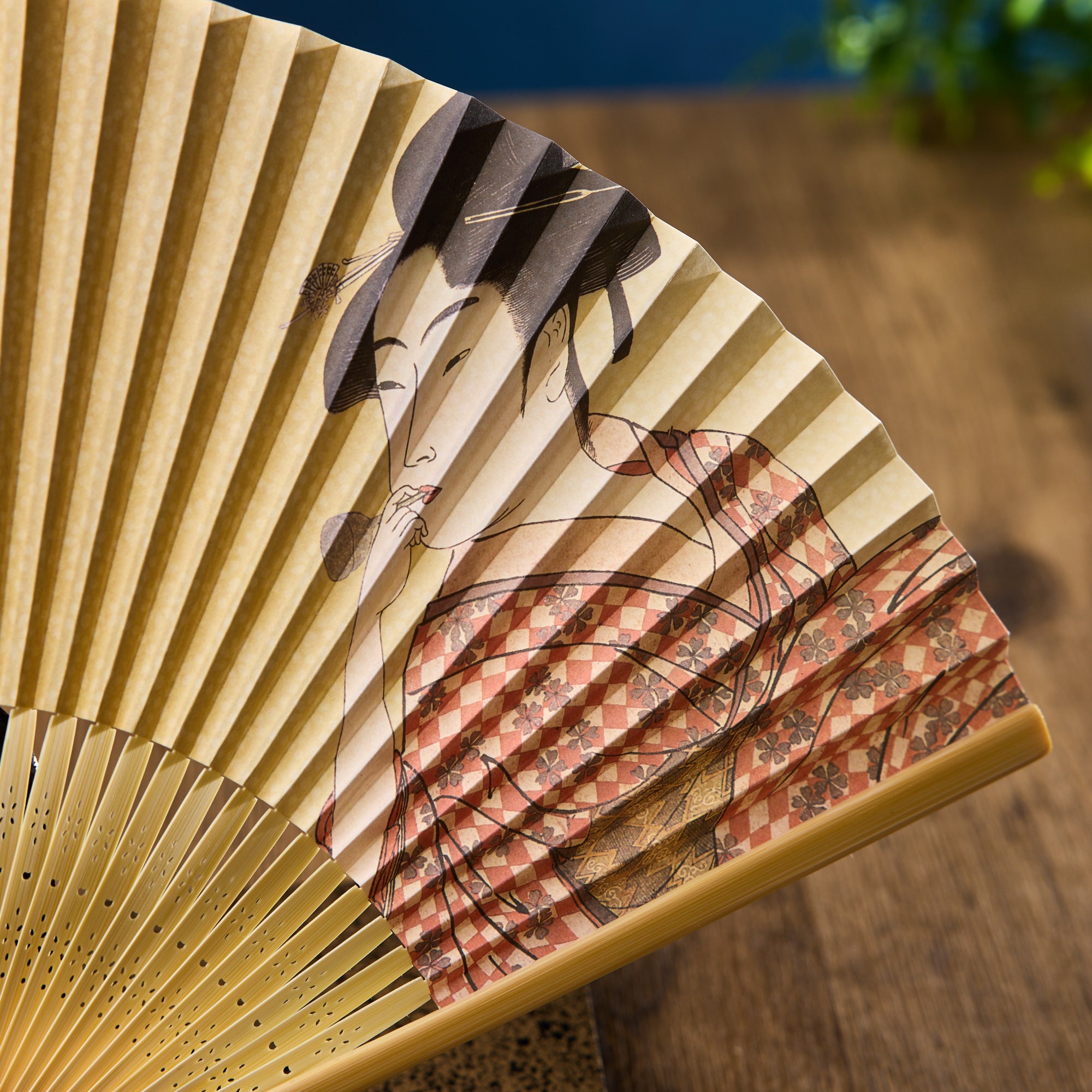 Utamaro Ukiyo-e Sensu Fan
