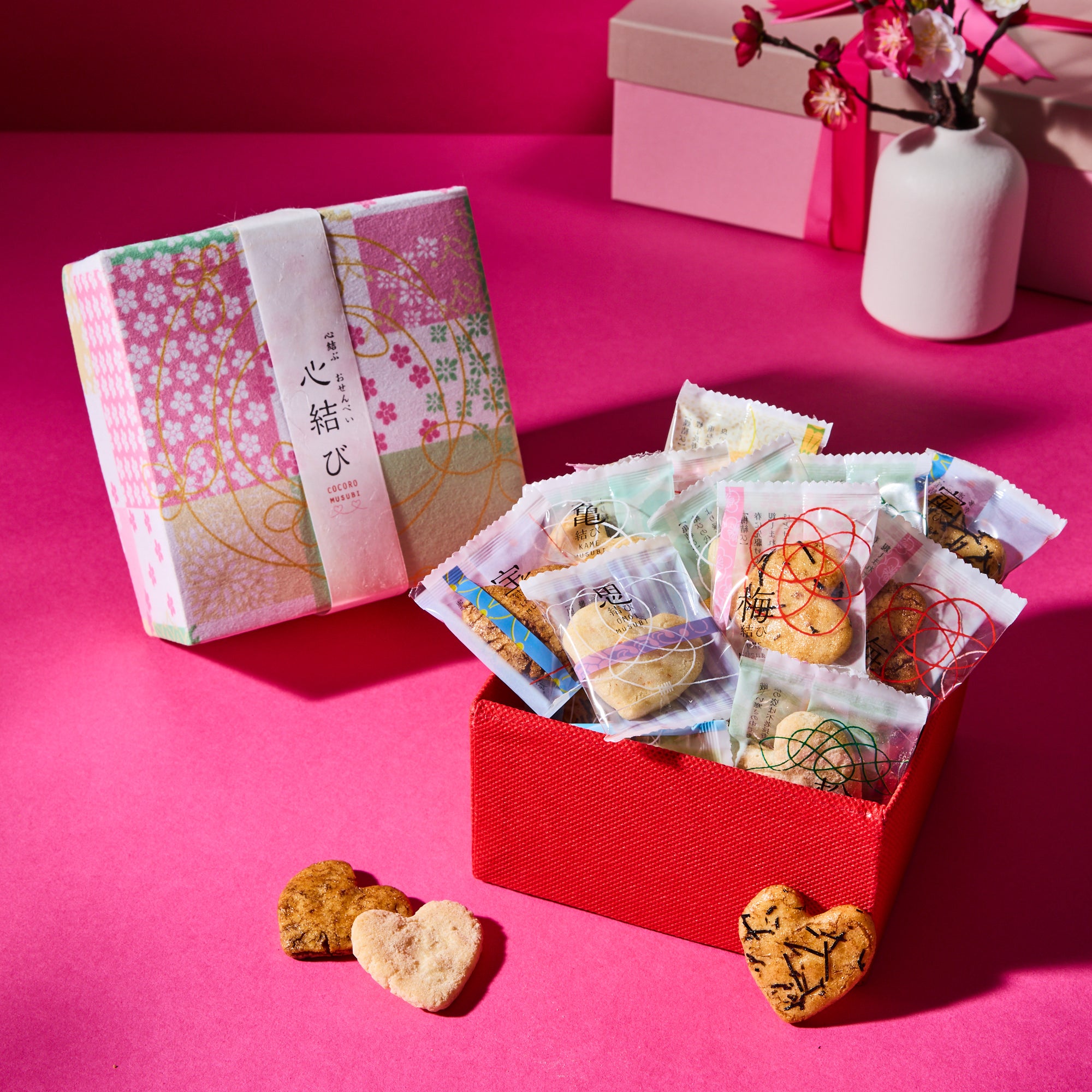 Heart-Shaped Senbei Rice Cracker Assortment