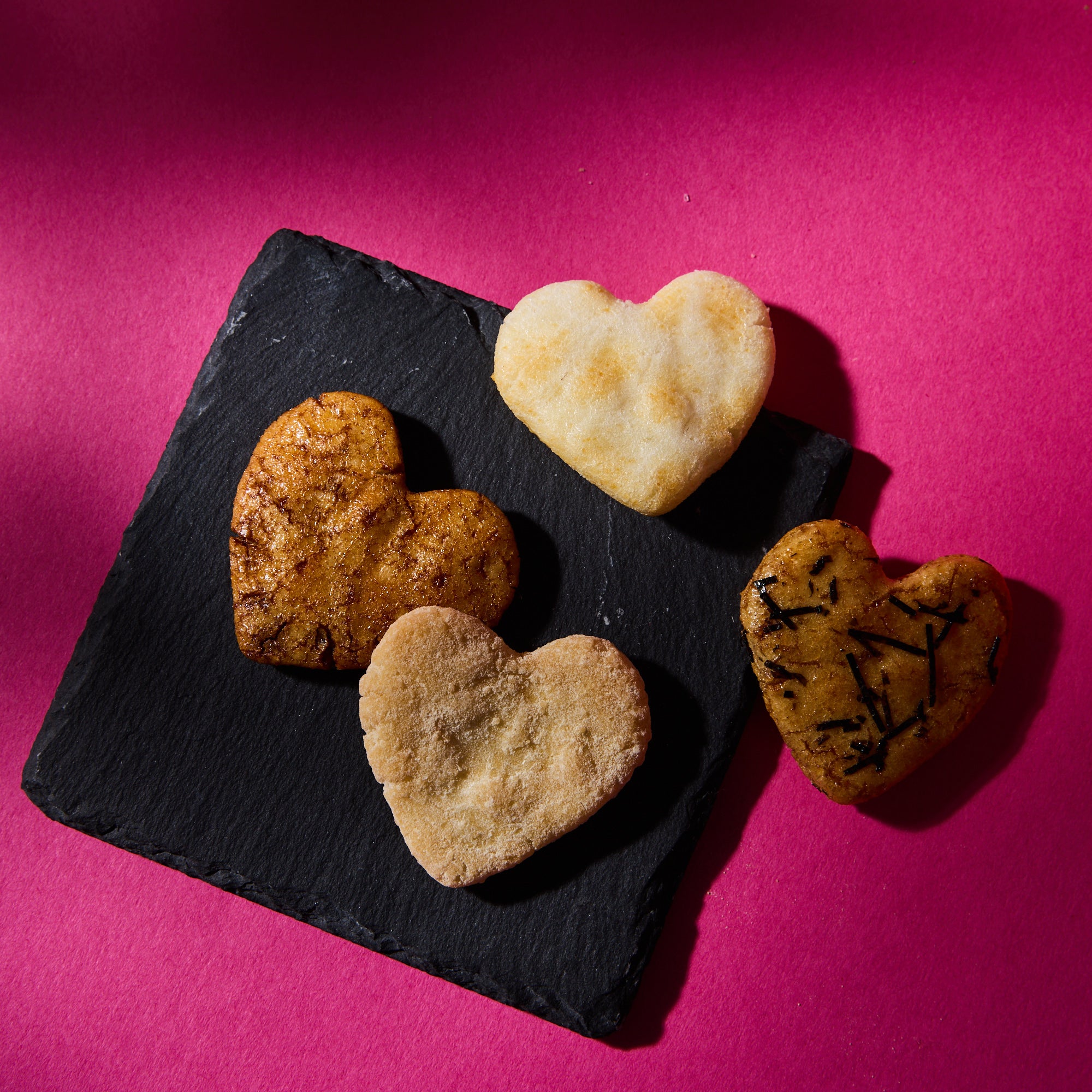 Heart-Shaped Senbei Rice Cracker Assortment