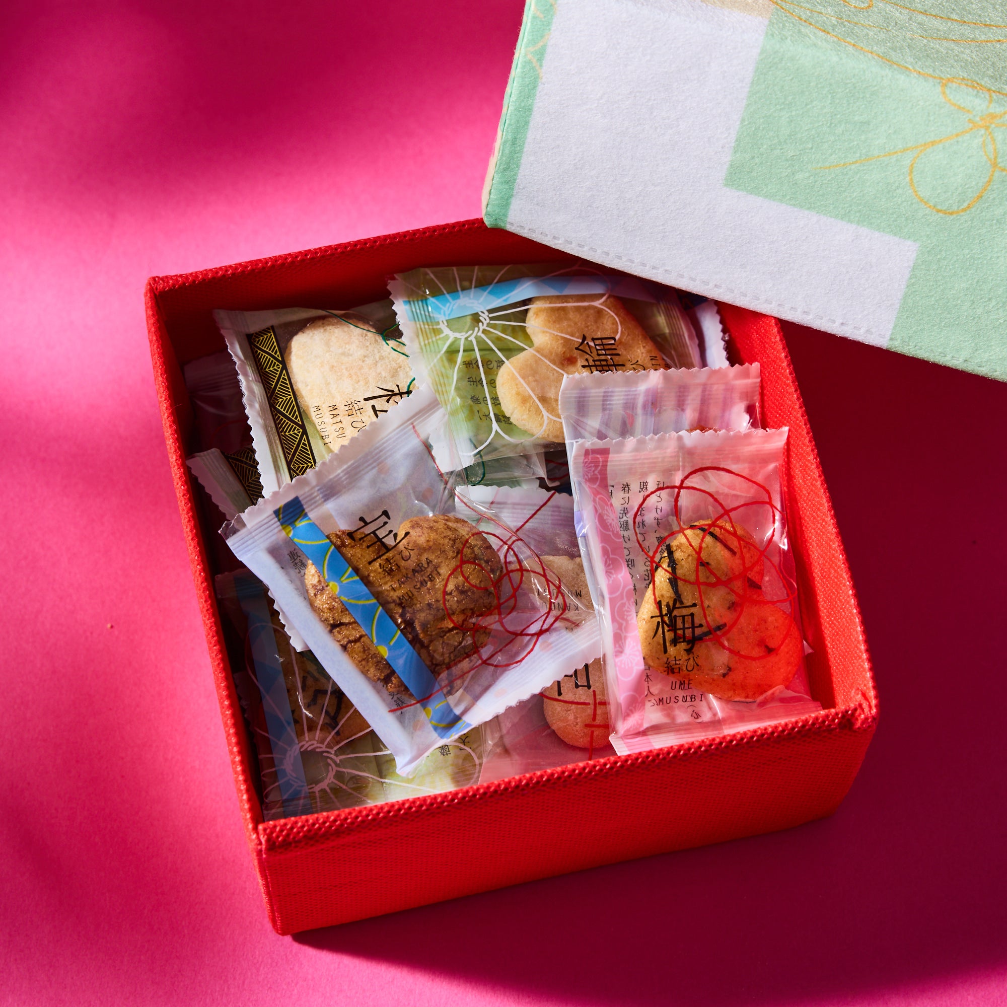 Heart-Shaped Senbei Rice Cracker Assortment