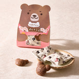 Bear-Shaped Chocolate Bolo Cookies (4 pieces)