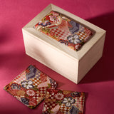 Floral Chirimen Mino Ware Mug Set