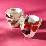 Floral Chirimen Mino Ware Mug Set