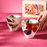 Floral Chirimen Mino Ware Mug Set