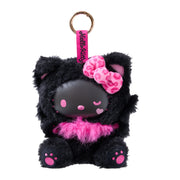 Fine Face Cat Hello Kitty Plush Keychain– Black