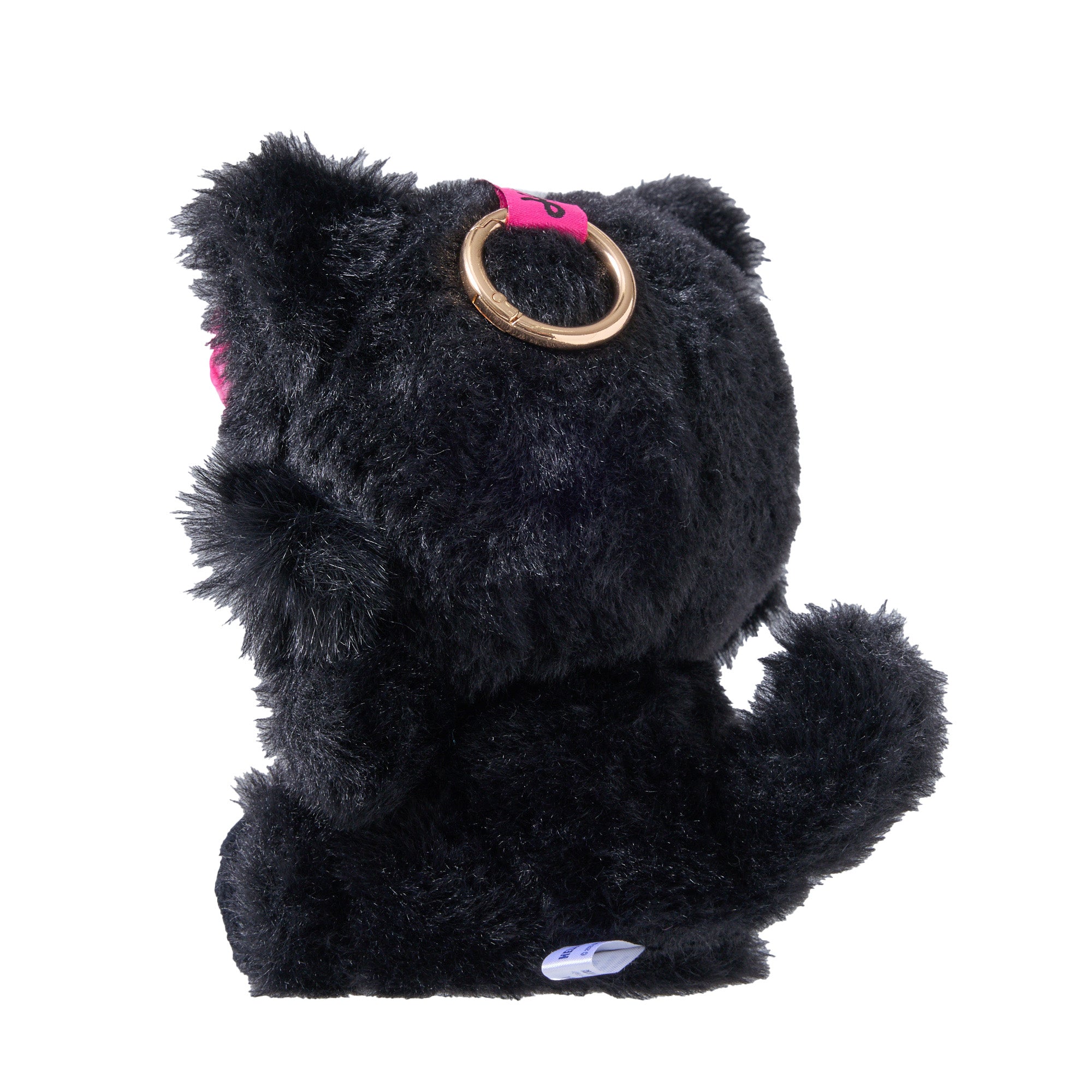 Fine Face Cat Hello Kitty Plush Keychain– Black