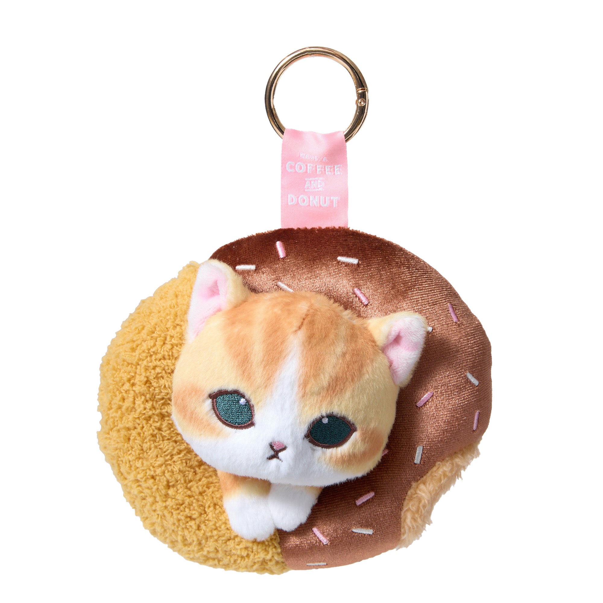 Mofusand Coffee and Donuts Plush Keychain - Half Chocolate